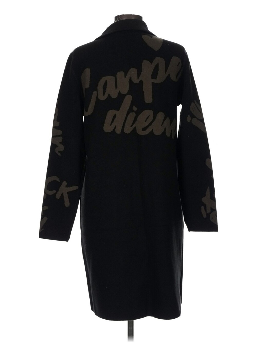 Graphic Script Long Cardigan - Picture 3 of 8